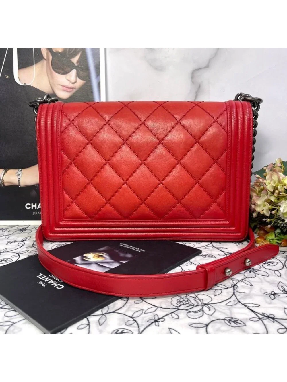 Chanel Boy Quilted Chain Shoulder